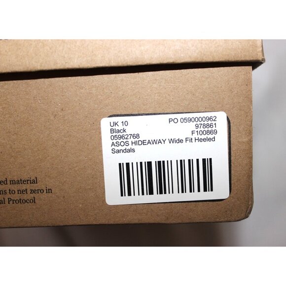 nib ASOS Hideaway Strappy Heeled Sandals in Black - Size 10 - Picture 7 of 13